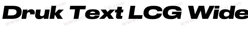 Druk Text LCG Wide Bold字体转换